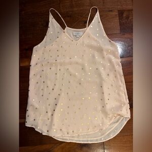 LOFT Soft Pink Camisole with Gold Dots